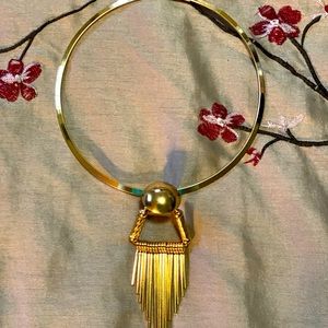 Gold tone choker